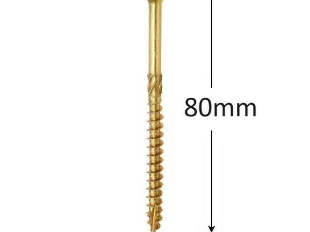 Surub Dulgherie Cap Inecat 5x80mm Torx TX25 - 200buc/cutie