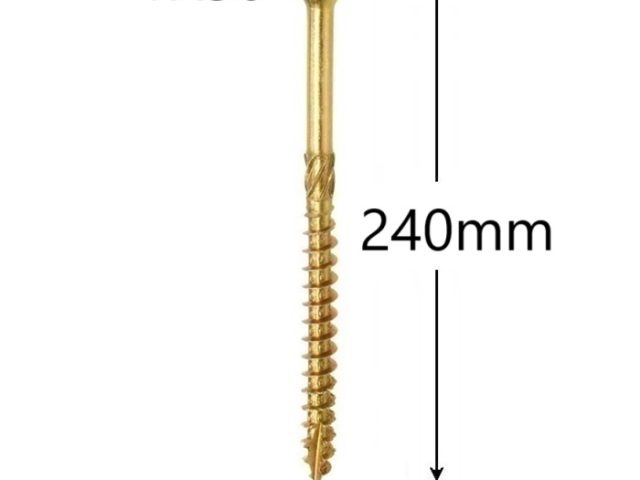 Surub Dulgherie Cap Inecat 6x240mm Torx TX30 - 100buc/cutie