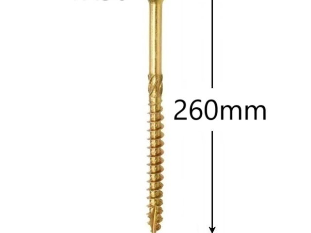 Surub Dulgherie Cap Inecat 6x260mm Torx TX30 - 100buc/cutie