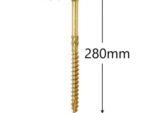 Surub Dulgherie Cap Inecat 6x280mm Torx TX30 - 100buc/cutie