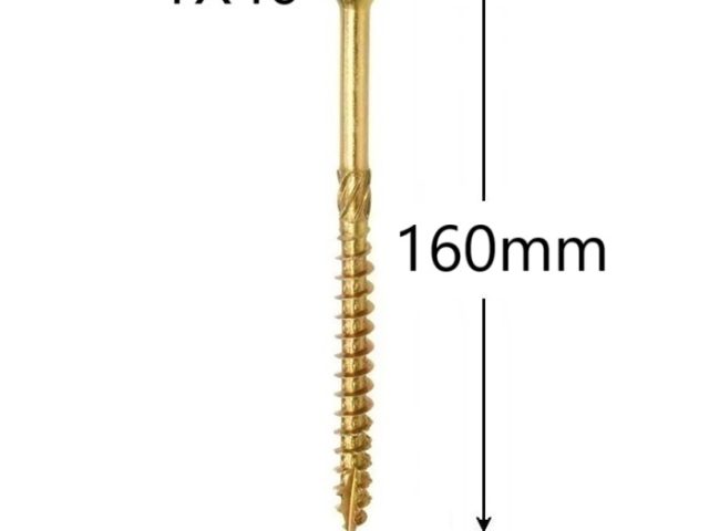 Surub Dulgherie Cap Inecat 8x160mm Torx TX40 - 50buc/cutie