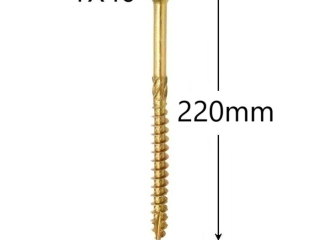 Surub Dulgherie Cap Inecat 8x220mm Torx TX40 - 50buc/cutie