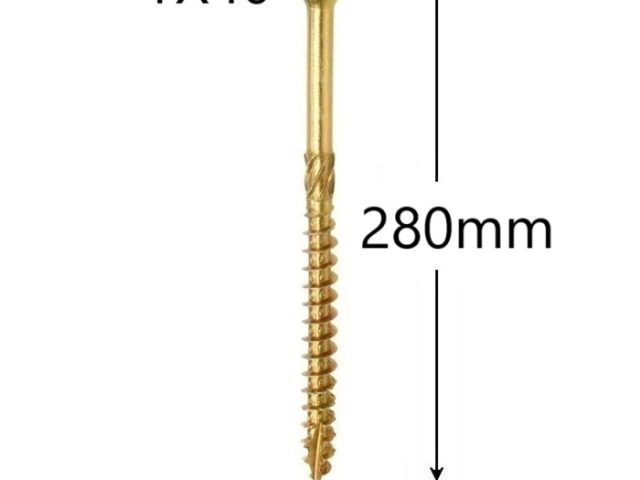 Surub Dulgherie Cap Inecat 8x280mm Torx TX40 - 50buc/cutie
