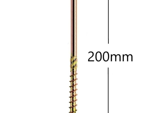 Surub Dulgherie Cap Plat 6x200mm Torx TX30 - 100buc/cutie