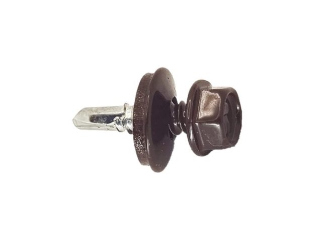 Surub Autoforant Cap Hexagonal 4.8x19mm Maro RAL 8017 - 250 buc/cutie