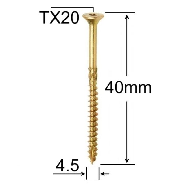 Surub Dulgherie Cap Inecat 4.5x40 aa