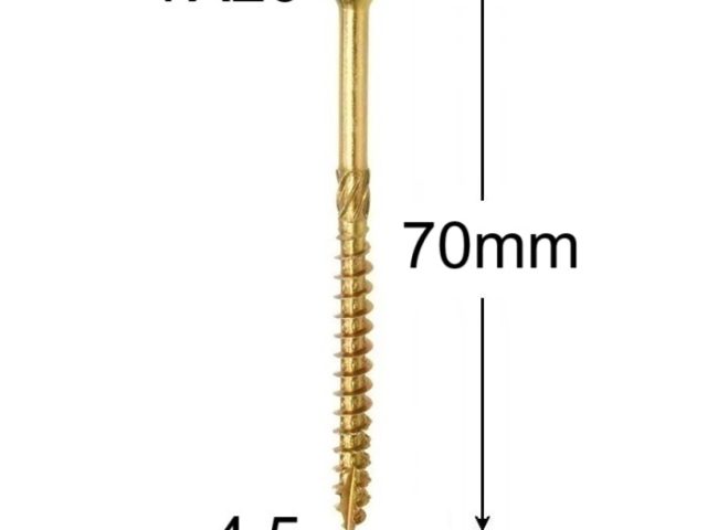 Surub Dulgherie Cap Inecat 4.5x70mm Torx TX25 - 200buc/cutie