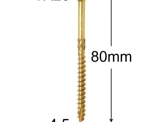 Surub Dulgherie Cap Inecat 4.5x80mm Torx TX25 - 250buc/cutie