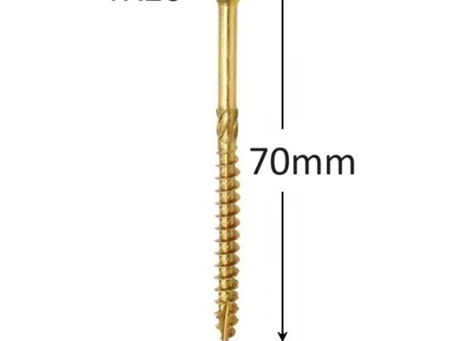 Surub Dulgherie Cap Inecat 4x70mm Torx TX20 - 250buc/cutie