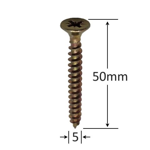 Holsurub Lemn Si PAL Cap Inecat 5x50 mm PZ2 - 500buc/cutie