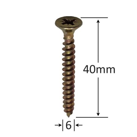 Holsurub Lemn Si PAL Cap Inecat 6x40 mm PZ3 - 500buc/cutie