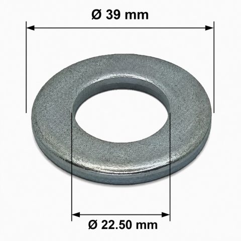 Saiba Plata M22x39x3mm DIN 125 Zincata - 100buc/cutie