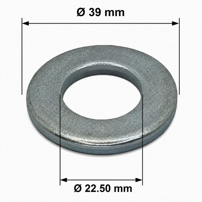 Saiba Plata M22x39x3mm DIN 125 Zincata - 100buc/cutie