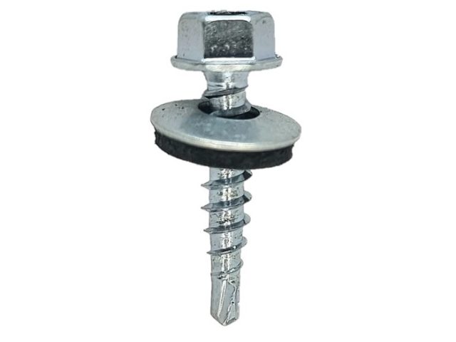 Surub Autoforant Cap Hexagonal 4.8x25mm Zincat Cu Saiba EPDM - 250buc/cutie