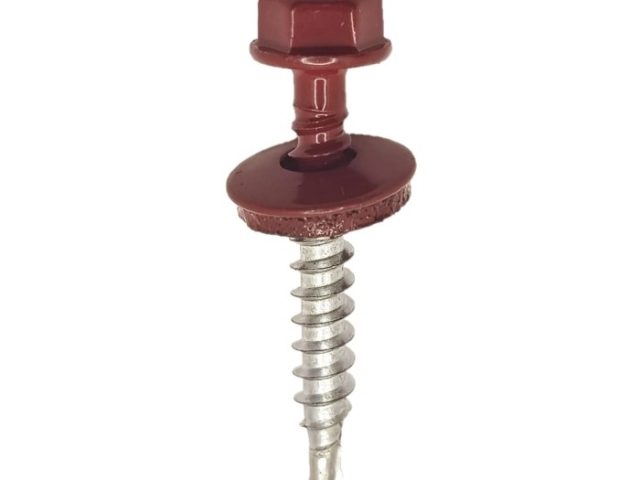 Surub Autoforant Cap Hexagonal 4.8x35mm Rosu RAL 3011 - 250 buc/cutie