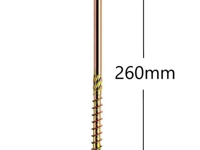 Surub Dulgherie Cap Plat 6x260mm Torx TX30 - 100buc/cutie
