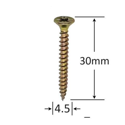 Holsurub Lemn Si PAL Cap Inecat 4.5x30 mm PZ2 - 1000buc/cutie