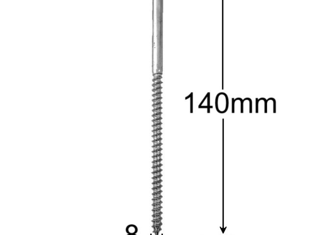 Holsurub Lemn Cap Hexagonal 8x140mm DIN 571 - 50buc/cutie