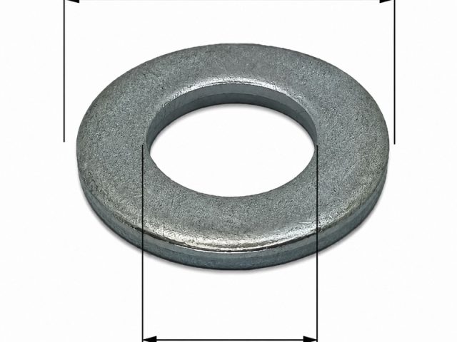 Saiba Plata M18x34x3mm DIN 125 Zincata - 100buc/cutie