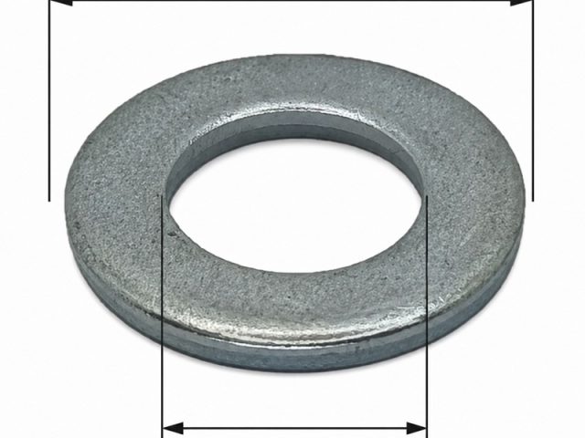 Saiba Plata M20x37x3mm DIN 125 Zincata - 100buc/cutie