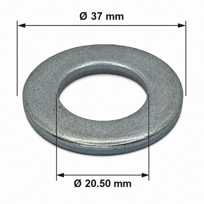 Saiba Plata M20x37x3mm DIN 125 Zincata - 100buc/cutie