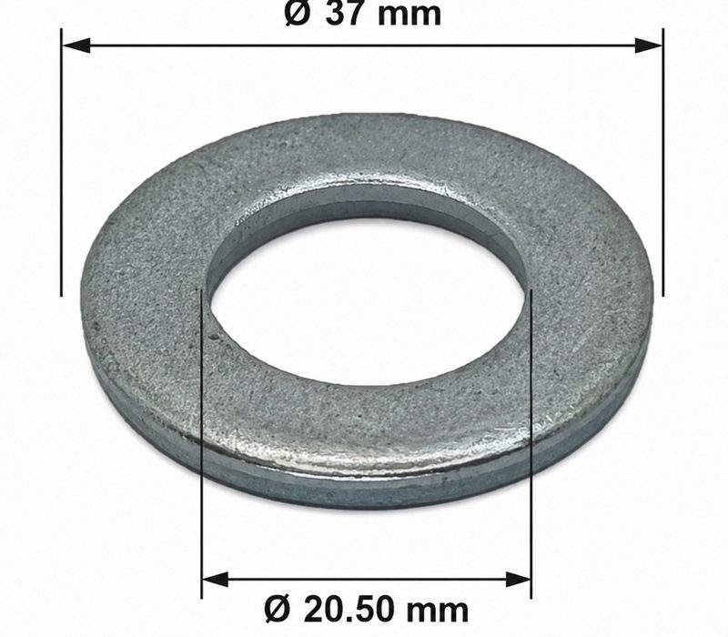 Saiba Plata M20x37x3mm DIN 125 Zincata - 100buc/cutie