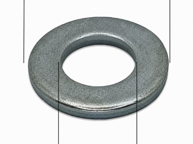 Saiba Plata M24x44x4mm DIN 125 Zincata - 50buc/cutie