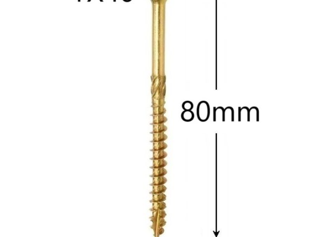 Surub Dulgherie Cap Inecat 8x80mm Torx TX40 - 50buc/cutie