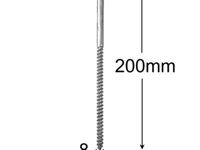 Holsurub Lemn Cap Hexagonal 8x200mm DIN 571 - 50buc/cutie