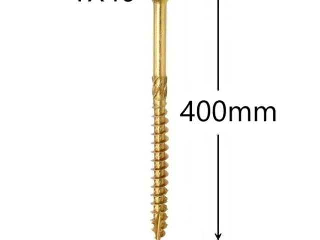 Surub Dulgherie Cap Inecat 8x400mm Torx TX40 - 50buc/cutie