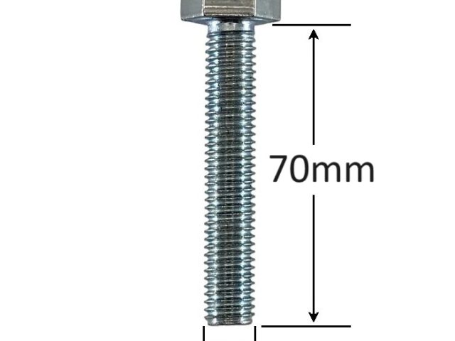 Surub Filet Metric M20x70mm Cap Hexagonal DIN 933 Gr.8.8 Zincat - 25buc/cutie