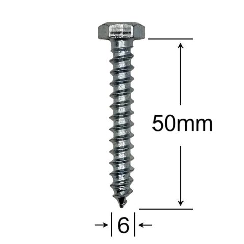 Holsurub Lemn Cap Hexagonal 6x50mm DIN 571 - 100buc/cutie