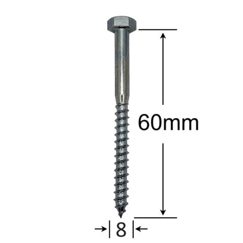 Holsurub Lemn Cap Hexagonal 8x60mm DIN 571 - 100buc/cutie
