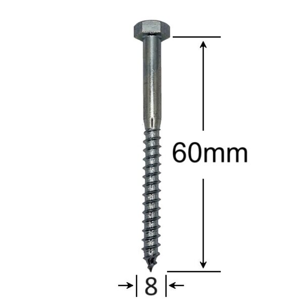 Holsurub Lemn Cap Hexagonal 8x60 aa