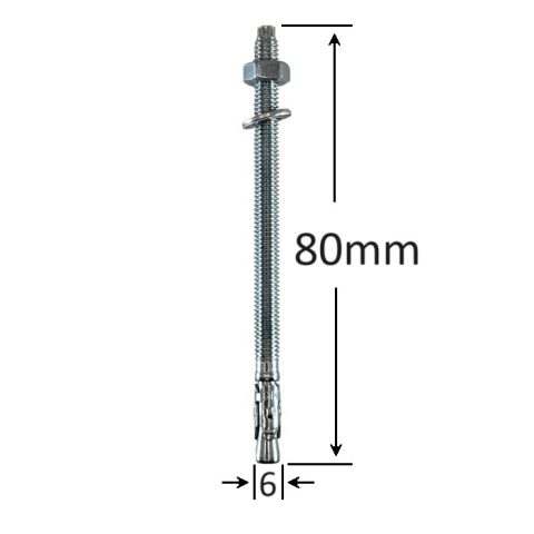 Conexpand Ancora Cu Cep Cilindric Si Clema M6x80mm - 100buc/cutie