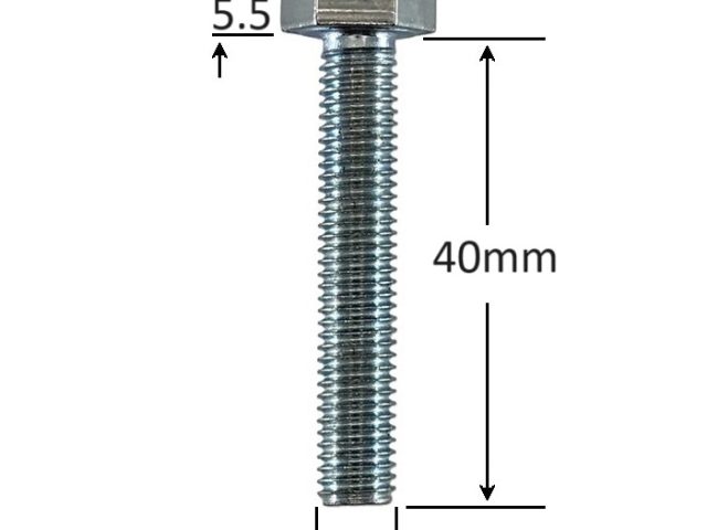 Surub Filet Metric M8x40mm Cap Hexagonal DIN 933 Gr.8.8 Zincat - 100buc/cutie