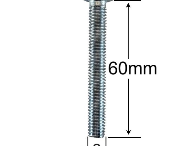 Surub Filet Metric M8x60mm Cap Hexagonal DIN 933 Gr.8.8 Zincat - 50buc/cutie