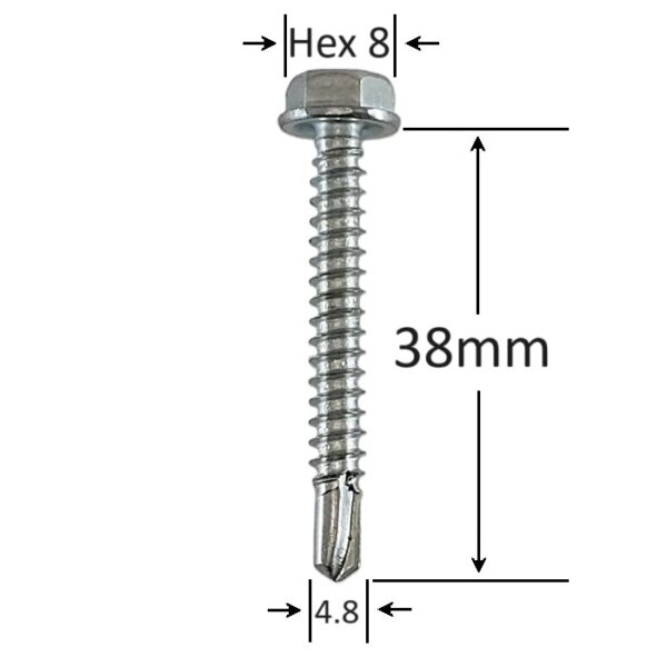 Autoforant Cap Hexagonal 4.8x38mm Zincat b