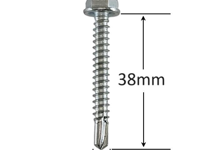 Surub Autoforant Cap Hexagonal 4.8x38mm Zincat DIN 7504K - 200buc/cutie