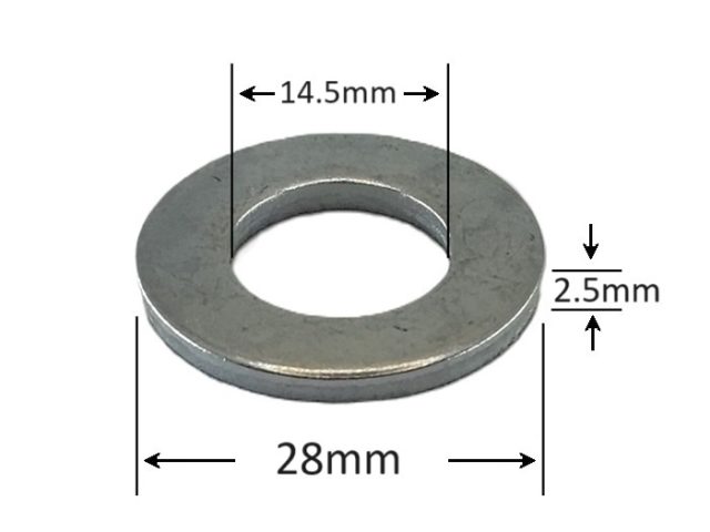 Saiba Plata M14x28x2.5 DIN125A - 200buc/cutie