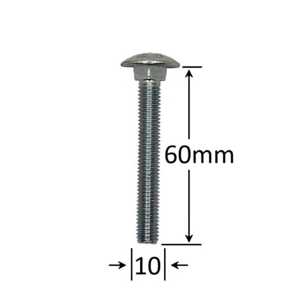 Surub Filet Metric Cap Bombat Torbant M10x60 g