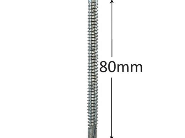 Surub Autoforant Cap Hexagonal 6.3x80mm Zincat DIN 7504K - 100buc/cutie