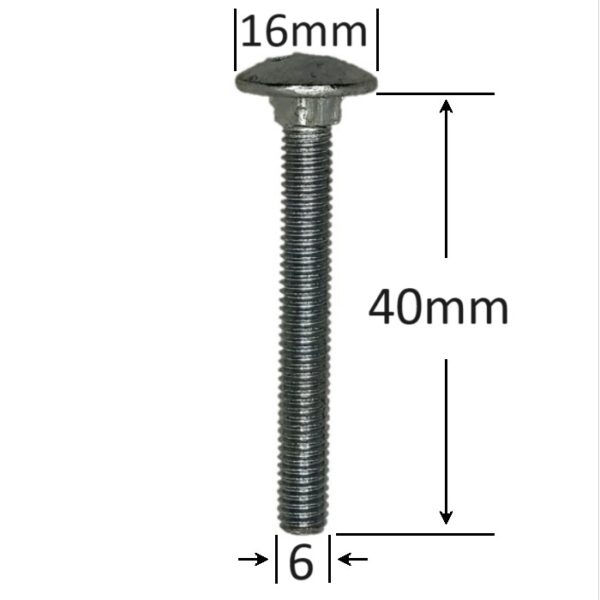 Surub Filet Metric Cap Bombat Torbant M6x40 a