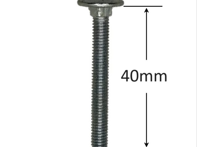 Surub Filet Metric Cap Bombat Torbant M6x40mm DIN 603 Zincat - 100buc/cutie