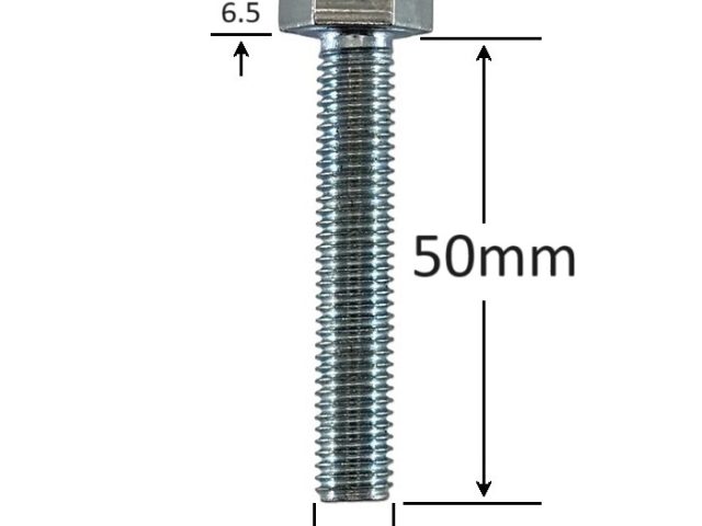 Surub Filet Metric M10x50mm Cap Hexagonal DIN 933 Gr.8.8 Zincat - 50buc/cutie