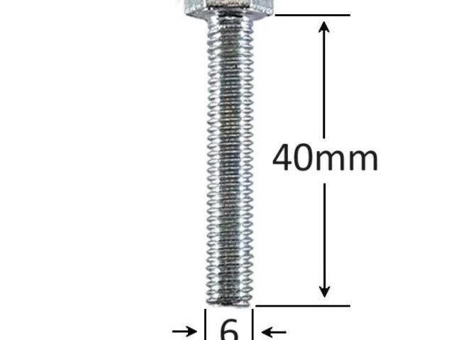Surub Filet Metric M6x40mm Cap Hexagonal DIN 933 Gr.8.8 Zincat - 200buc/cutie