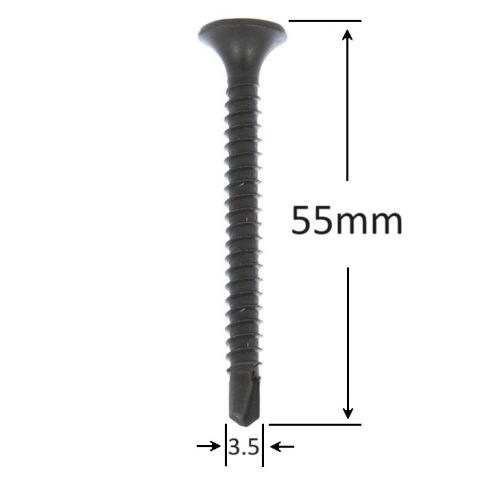 Surub Gips-Carton Autoforant 3.5x55mm - 500buc/cutie