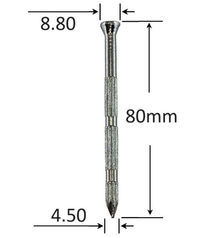 Cuie Pentru Beton 4.5x80 - 250buc/cutie