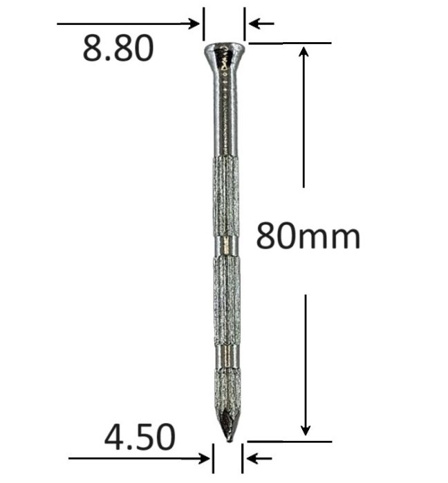 Cuie Pentru Beton 4.5x80 - 250buc/cutie