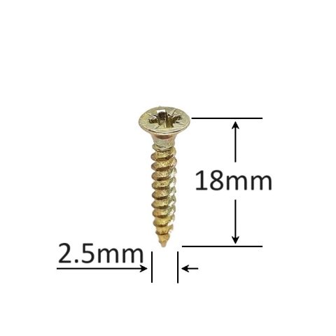 Holsurub Lemn Si PAL Cap Inecat 2.5x18 mm PZ1 - 1000buc/cutie